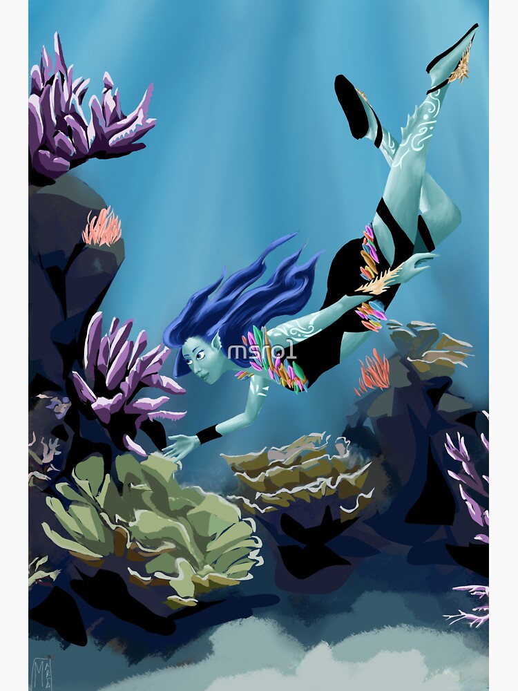 Water Genasi Concept - Coral Capris[OC][ART] : r/DnD