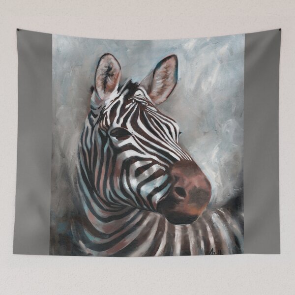 Item preview, Zebra portrait designed and sold by ABelloArt.