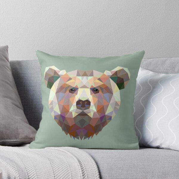 Item preview, bear grizzly big brown bear polygon head wild rocky mountains designed and sold by originalstar.