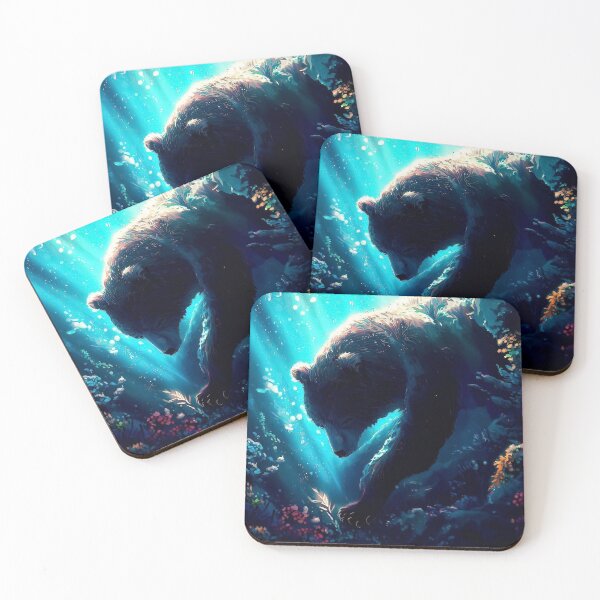 Item preview, Diving bear in the fantasy under water world  designed and sold by TomFrontierArt.