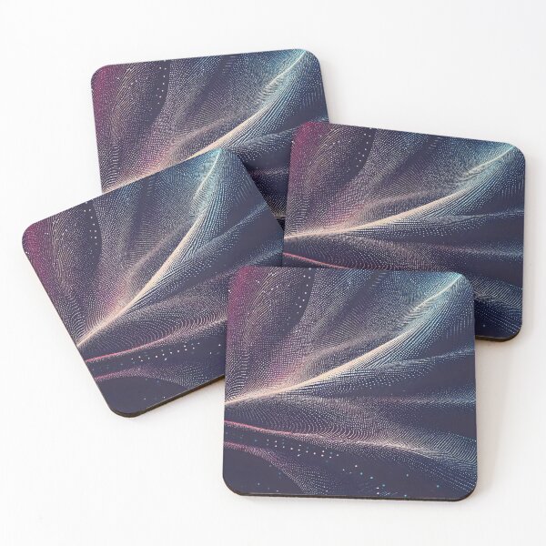 Item preview, Beautiful purple pink lines and dots glowing abstract pattern  designed and sold by TomFrontierArt.