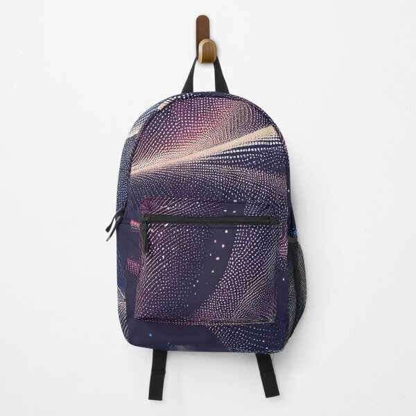 Item preview, Beautiful purple pink lines and dots glowing abstract pattern designed and sold by TomFrontierArt.