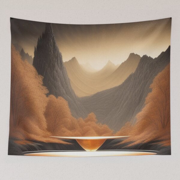 Item preview, Landscape in orange rust  designed and sold by Roxburylane.