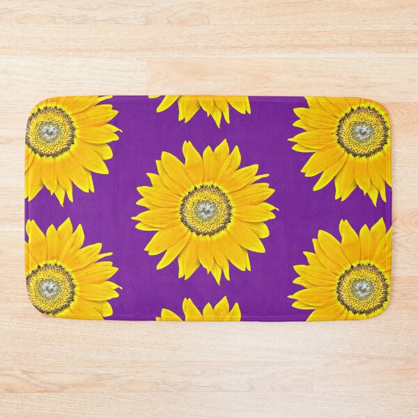 Item preview, Sunflower Photograph Bright Colors - purple background designed and sold by Louise-Mae.