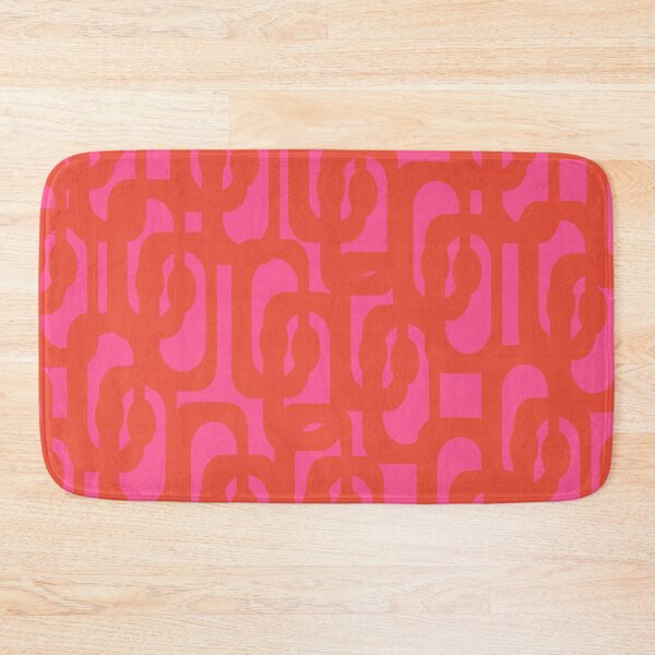 Item preview, Midcentury Modern Loops Pattern in Hot Pink and Orange-Red designed and sold by kierkegaard.