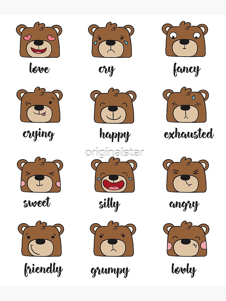 Bear Feelings Cards Printable Free Bear Feelings Cards Printable Free