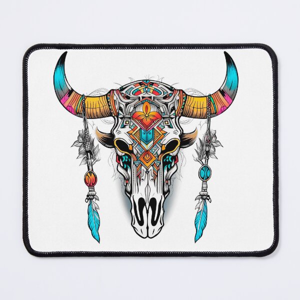 Item preview, Bohemian Bull skull designed and sold by SkullsToGo.