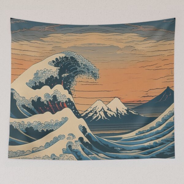 Item preview, Great Wave and Mountains designed and sold by XamiDesign.