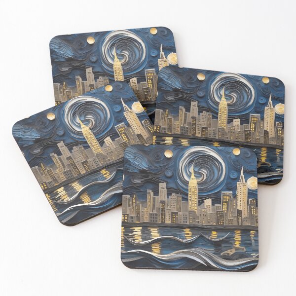 Item preview, Starry night above Manhattan designed and sold by Pixeledfox.
