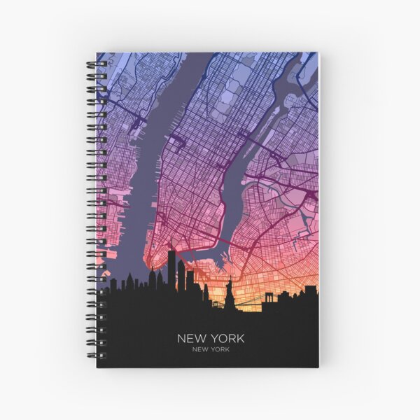 Item preview, New York United States Skyline Map designed and sold by MICHAEL TOMPSETT.