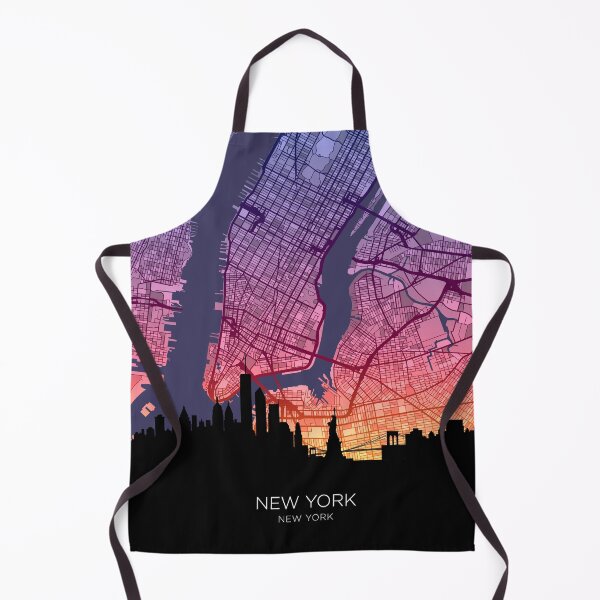 Item preview, New York United States Skyline Map designed and sold by ArtPrints.