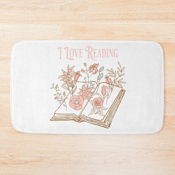 Item preview, I Love Reading - Vintage Open Book With Flowers Reading Time Book Pink Book Lover designed and sold by lovealva.