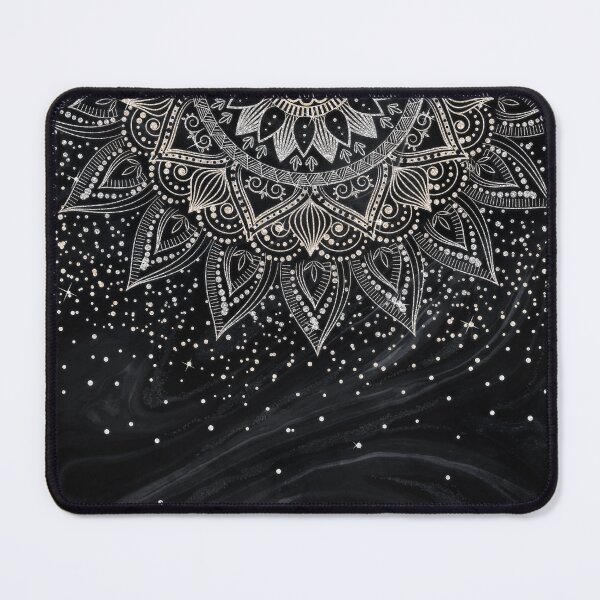 Item preview, Luxury Silver Mandala Dots Black Marble designed and sold by InovArtS.