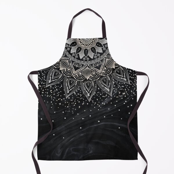 Item preview, Luxury Silver Mandala Dots Black Marble designed and sold by InovArtS.