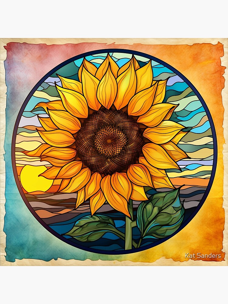 Sunflower Stained 2024 Glass