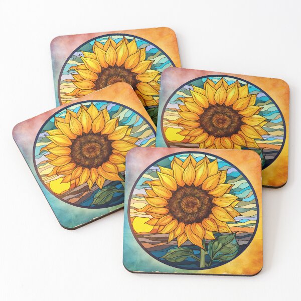 Item preview, Sunflower Stained Glass  designed and sold by paintedkat.