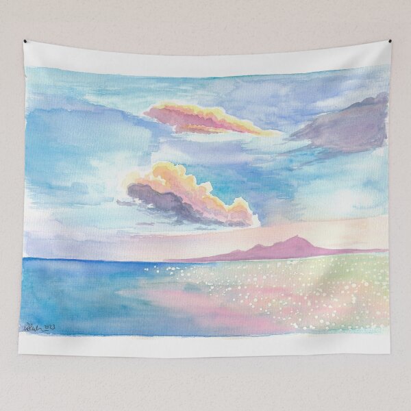 Item preview, Tenerife Canary Islands with Teide Silhouette from Sea designed and sold by artshop77.