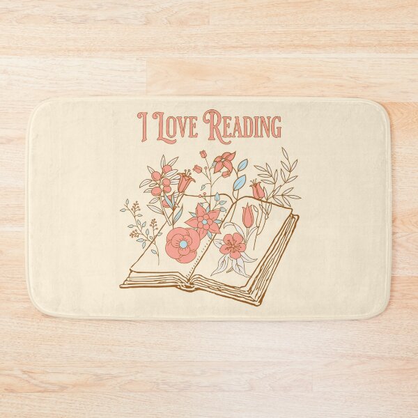 Item preview, I Love Reading - Vintage Open Book With Pink Flowers Reading Time Book Pink Book Lover designed and sold by lovealva.