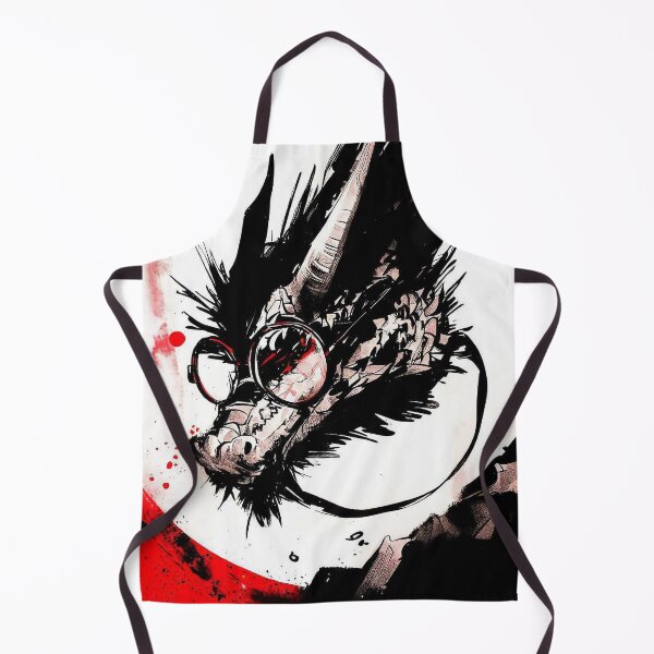 Item preview, Dragon in circle glasses red black white paint designed and sold by TomFrontierArt.
