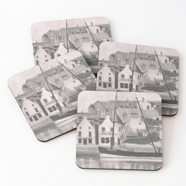 Item preview, Anstruther Harbour Pencil Sketch designed and sold by Jan Palmer.