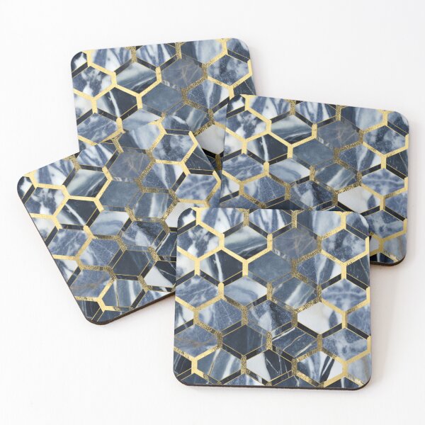 Item preview,  marble navy and white.Agate Gold Glitter designed and sold by SuraSu.
