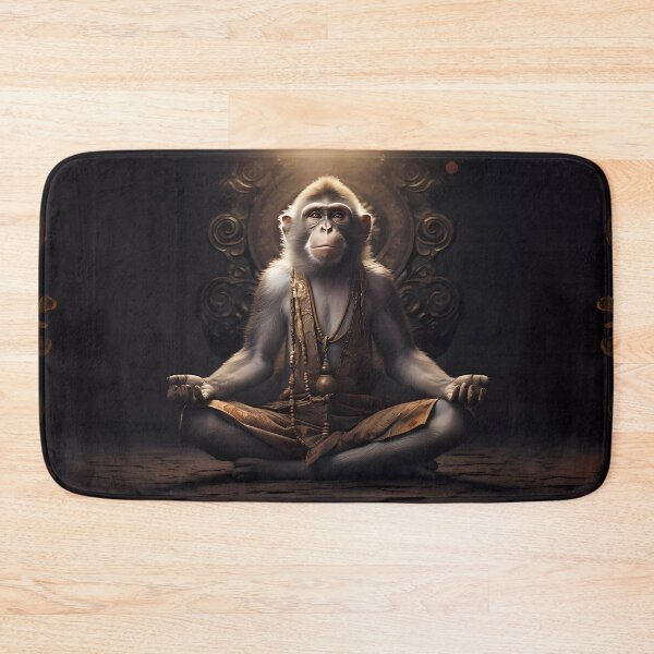 Item preview, monkey meditation designed and sold by the99thstudio.