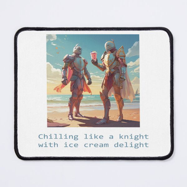 Item preview, Chilling like a knight with ice cream delight. designed and sold by Dahlann.