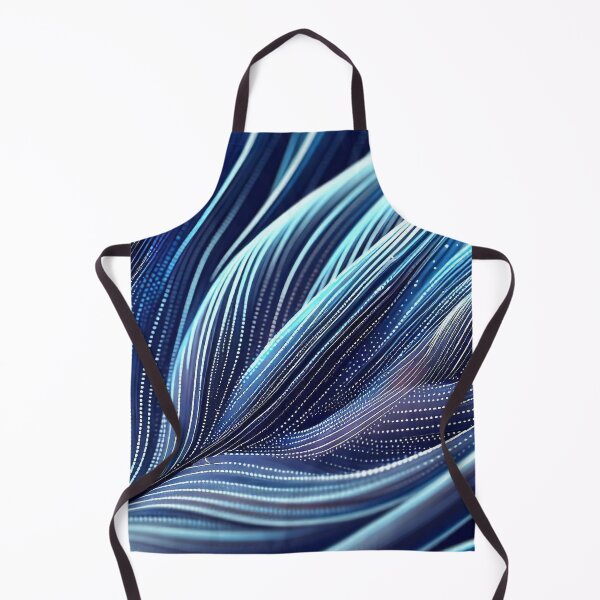 Item preview, Blue feather glowing lines and dots abstract pattern designed and sold by TomFrontierArt.