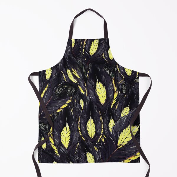 Item preview, Retro feathers Yellow and black pattern designed and sold by TomFrontierArt.
