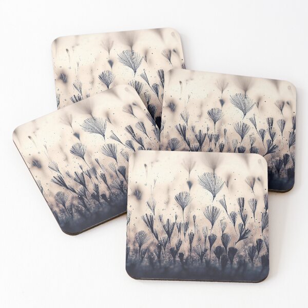 Item preview, Vintage minimalistic feathers black and white pattern  designed and sold by TomFrontierArt.