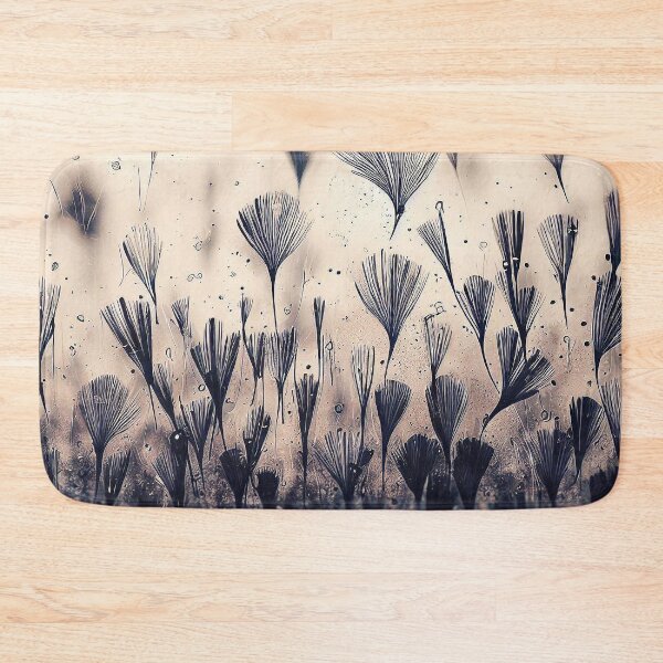Item preview, Vintage minimalistic feathers black and white pattern  designed and sold by TomFrontierArt.