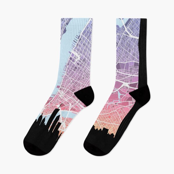 Item preview, New York United States Skyline Map designed and sold by ArtPrints.