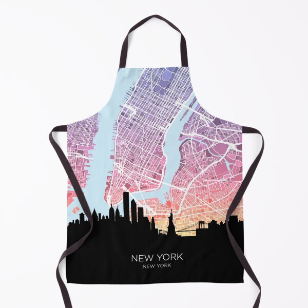 Item preview, New York United States Skyline Map designed and sold by ArtPrints.