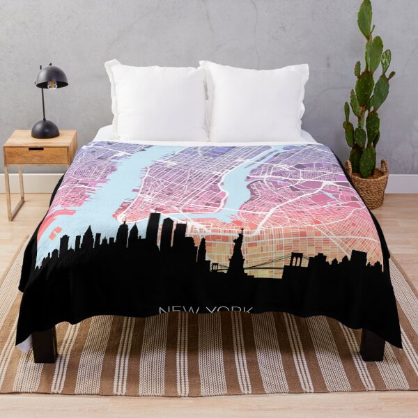 Item preview, New York United States Skyline Map designed and sold by ArtPrints.