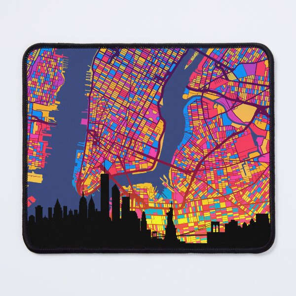 Item preview, New York United States Skyline Map designed and sold by ArtPrints.