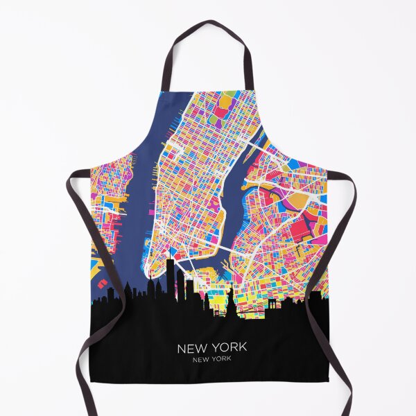 Item preview, New York United States Skyline Map designed and sold by ArtPrints.