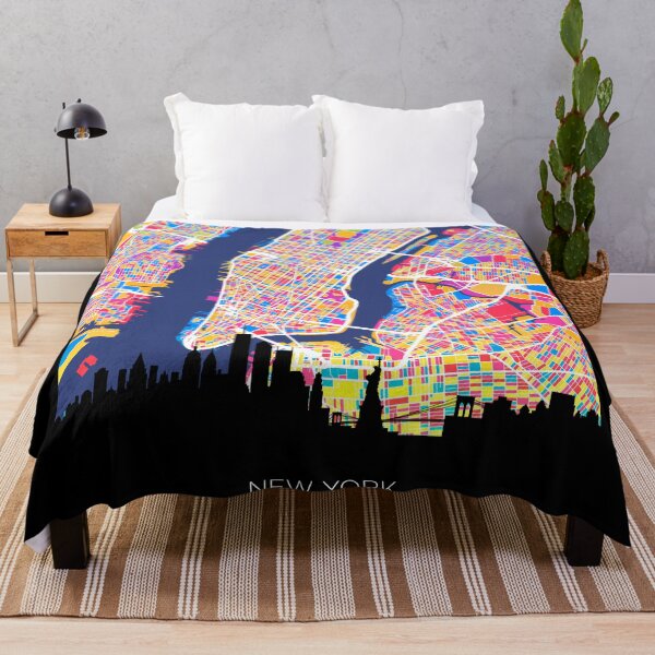 Item preview, New York United States Skyline Map designed and sold by ArtPrints.