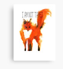 Lienzo Fox - No estoy domesticado - Pequeño príncipe
