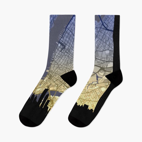 Item preview, New York United States Skyline Map designed and sold by ArtPrints.