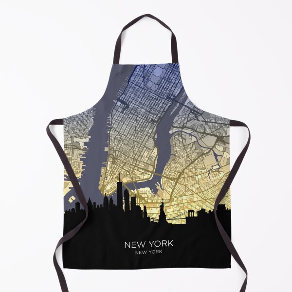 Item preview, New York United States Skyline Map designed and sold by ArtPrints.