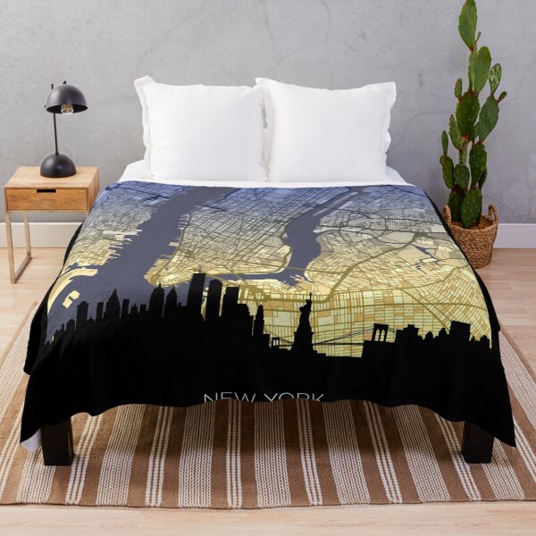 Item preview, New York United States Skyline Map designed and sold by ArtPrints.