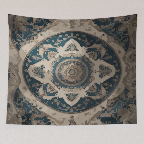 Item preview, Symmetrical Baroque Masterpiece: Close-Up Rug Illustration  designed and sold by AFUNARTZ.
