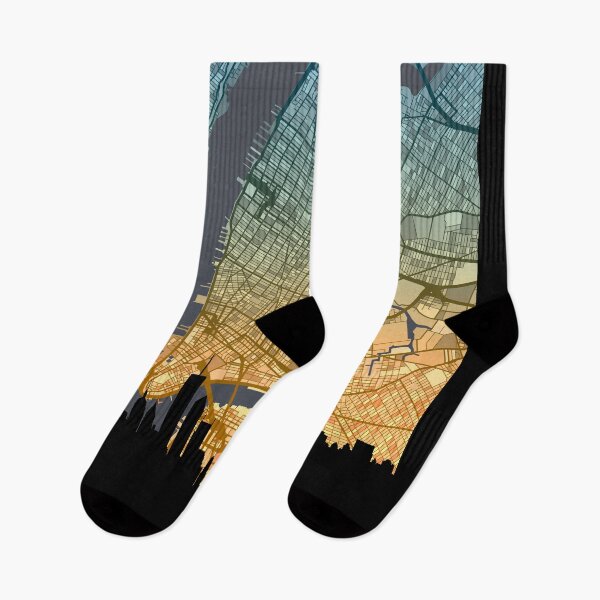 Item preview, New York United States Skyline Map designed and sold by ArtPrints.