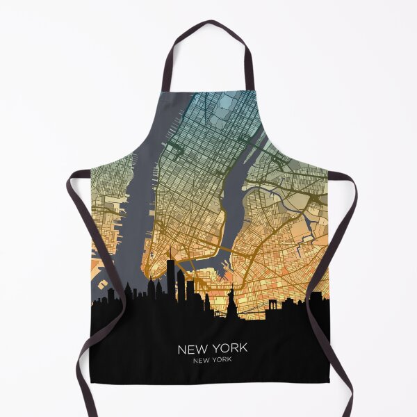 Item preview, New York United States Skyline Map designed and sold by ArtPrints.