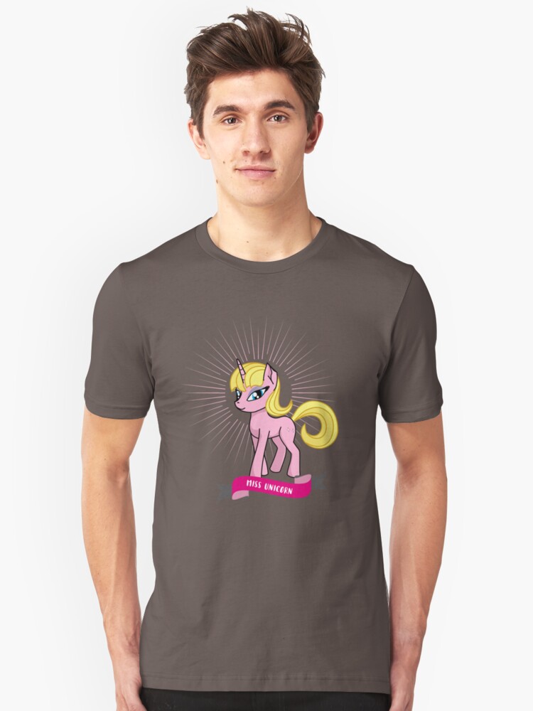 Miss Unicorn Girl Cute Horse Horse Pink Manga Glamor Girly Unicorn T Shirt By Originalstar