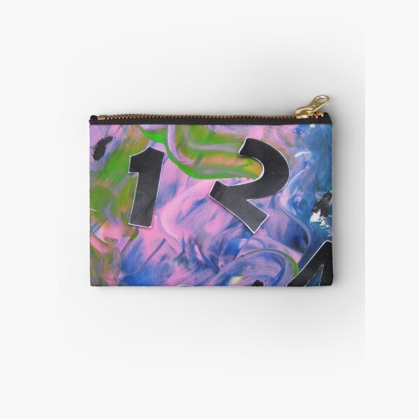 Item preview, Abstract pattern numbers game pink green black blue turquoise designed and sold by G-M-Designs.