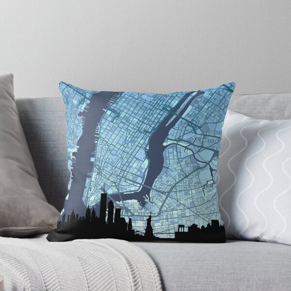 Item preview, New York United States Skyline Map designed and sold by ArtPrints.