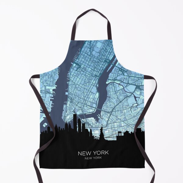 Item preview, New York United States Skyline Map designed and sold by ArtPrints.