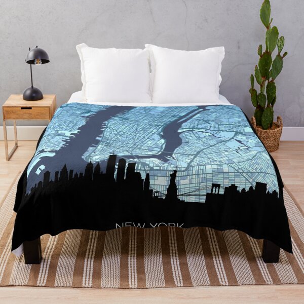 Item preview, New York United States Skyline Map designed and sold by ArtPrints.