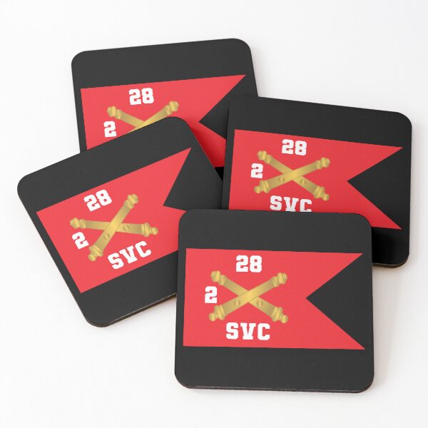 Artikelvorschau, Armee – SVC Brty, 2. Bataillon, 28. Feldartillerie-Regiment – Red Wing Guidon X 300 entworfen und verkauft von Military Insignia Products.